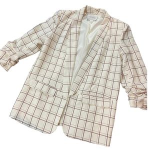 Mare Mare x Anthropologie Windowpane Blazer Sz M Oversized Plaid